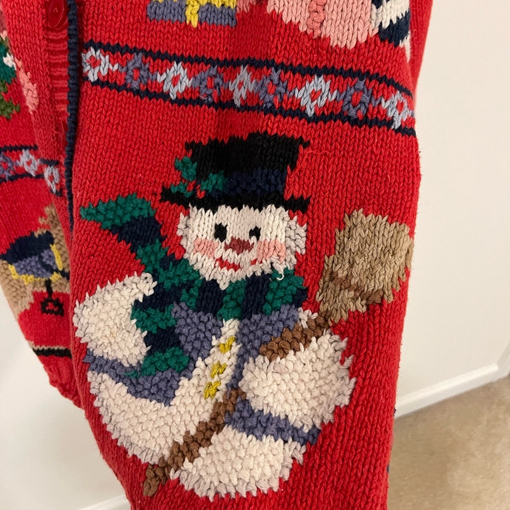 Festive Red Holiday Cardigan - Picture 6 of 14